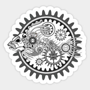 White Fish Skeleton Sticker